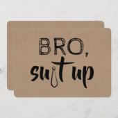 グローメおもしろいンスマンまたは花婿介添人の提案 招待状 (正面/裏面)