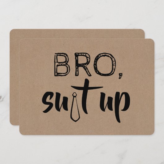 グローメおもしろいンスマンまたは花婿介添人の提案 招待状 (正面/裏面)