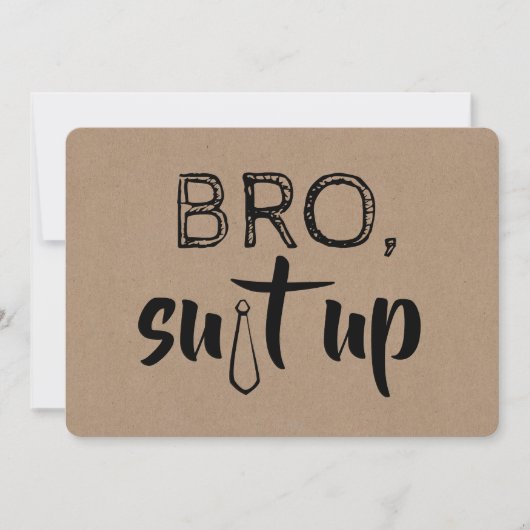 グローメおもしろいンスマンまたは花婿介添人の提案 招待状 (正面)