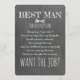 グローメおもしろいンスマンまたは花婿介添人の提案 招待状