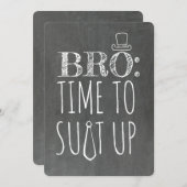 グローメおもしろいンスマンまたは花婿介添人の提案 招待状 (正面/裏面)