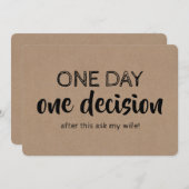 グローメおもしろいンスマンまたは花婿介添人の提案 招待状 (正面/裏面)