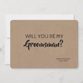 グローメおもしろいンスマンまたは花婿介添人の提案 招待状 (裏面)