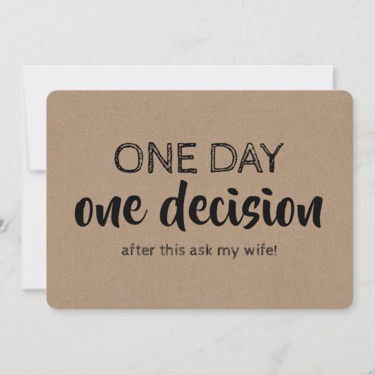 グローメおもしろいンスマンまたは花婿介添人の提案 招待状 (正面)