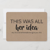 グローメおもしろいンスマンまたは花婿介添人の提案 招待状 (正面)