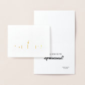 グローメおもしろいンスマンまたは花婿介添人の提案 箔カード (ディスプレー)