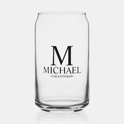 グローメモダンンパーソナライズされたスマン ガラス缶 (正面)