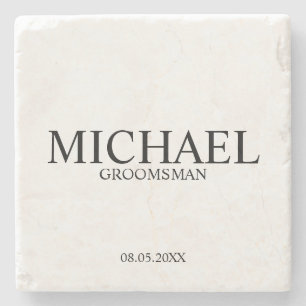 グローメモダンンパーソナライズされたスマン ストーンコースター