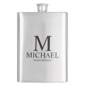 グローメモダンンパーソナライズされたスマン フラスク (正面)