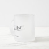 グローメモダンンパーソナライズされたスマン フロストグラスマグカップ (正面左)