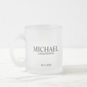 グローメモダンンパーソナライズされたスマン フロストグラスマグカップ (左)