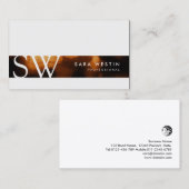 グローメンバーモノグラムモダンシックな名刺 名刺 (正面/裏面)