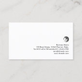 グローメンバーモノグラムモダンシックな名刺 名刺 (裏面)