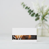 グローメンバーモノグラムモダンシックな名刺 名刺 (スタンド正面)