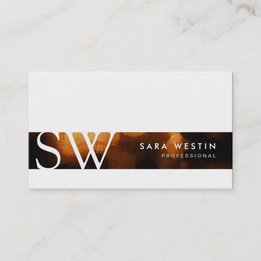 グローメンバーモノグラムモダンシックな名刺 名刺 (正面)