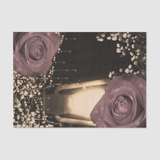 グローランタン素朴ダスティピンクマウーブバラ 薄葉紙 (正面)