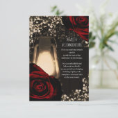 グローランタン素朴ダークレッドローズ結婚ズ詳細 エンクロージャーカード (スタンド正面)