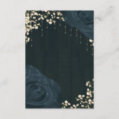 グローランタン素朴ブルーブラックバラズ結婚 エンクロージャーカード (裏面)