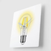 グローランプ スクエア壁時計 (傾斜)