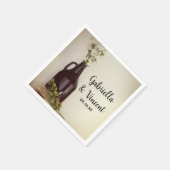 グローラー、ホップとデイジーブルワリー結婚ズ スタンダードカクテルナプキン (角)