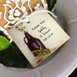 グローラー、ホップとデイジーブルワリー結婚ズ フェイバータグ