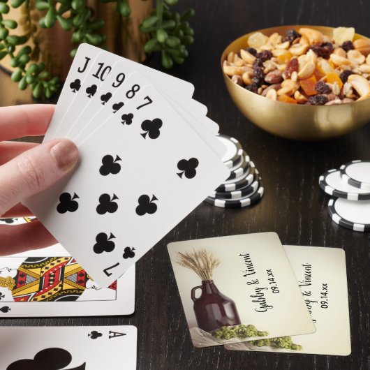 グローラー、ホップと小麦の醸造所結婚式の引き出物 トランプ (インサイチュ)