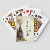 グローラー、ホップと小麦の醸造所結婚式の引き出物 トランプ (裏面)