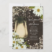 グローラ素朴ンタンデイジー赤ちゃんの息の結婚声 招待状 (正面)