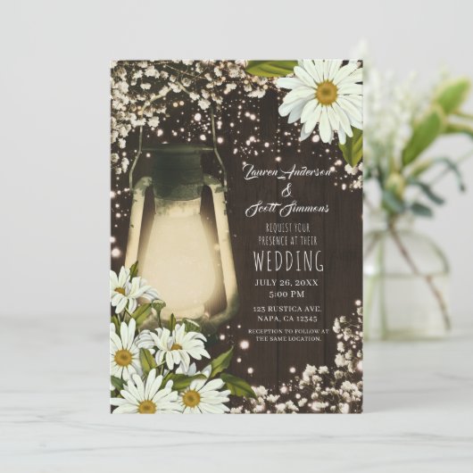 グローラ素朴ンタンデイジー赤ちゃんの息の結婚声 招待状 (スタンド正面)