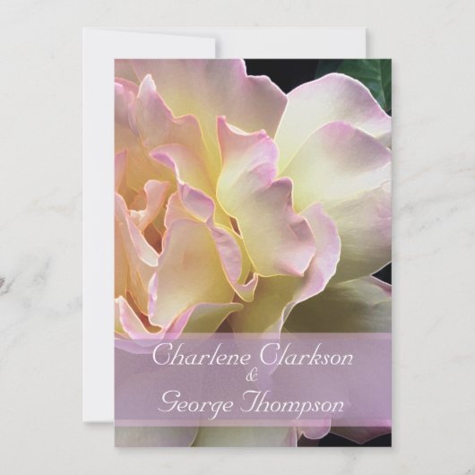 グローリスイエローローズ庭園の結婚式招待状 招待状 (正面)