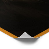 グローリングタイガー顔インセピアトーンズ ポスター (角)