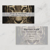 グローリングタイガー顔インセピアトーンズ 名刺 (正面/裏面)