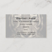 グローリングタイガー顔インセピアトーンズ 名刺 (裏面)