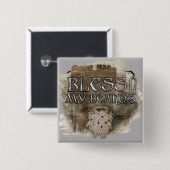 グローリン賛美私の髭 缶バッジ (正面&裏面)