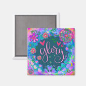 グローリーかわいらしおもしろいフローラモダンインスピレーション マグネット (正面/裏面)