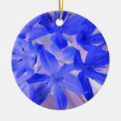 グローリーオブザスノーショッキングブルーカスタム誕生日 セラミックオーナメント (正面)