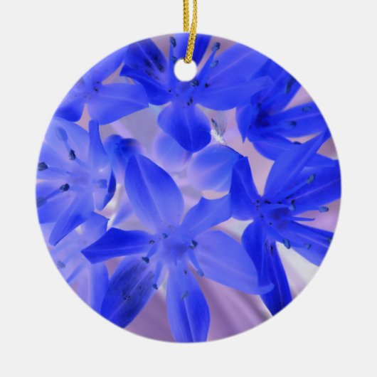 グローリーオブザスノーショッキングブルーカスタム誕生日 セラミックオーナメント (正面)