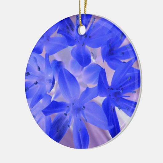 グローリーオブザスノーショッキングブルーカスタム誕生日 セラミックオーナメント (左)