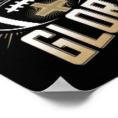 グローリークリスチャンフットボールの男性の子供のためのタッチダウン ポスター (角)