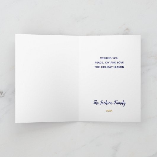 グローリートゥザキング生まれたばかりのグリッタークリスマス カード (内部)