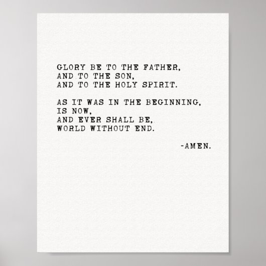 グローリーベ祈りの言葉ポスター ポスター (正面)