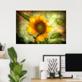 グローリー（ひまわりポスター） ポスター (ホームオフィス)