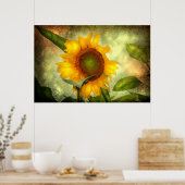 グローリー（ひまわりポスター） ポスター (キッチン)