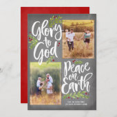 グローリー・アンド・ピース2 Phチョーク |クリスマスフォトカード シーズンカード (正面/裏面)