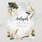 グローリー・マグノリア：私の花嫁のメイドになってくれないか？ 招待状 (正面/裏面)