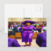 グローリ与えー・ブラック・クリスチャン・アート・ハガキ ポストカード (正面/裏面)