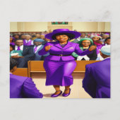 グローリ与えー・ブラック・クリスチャン・アート・ハガキ ポストカード (正面)