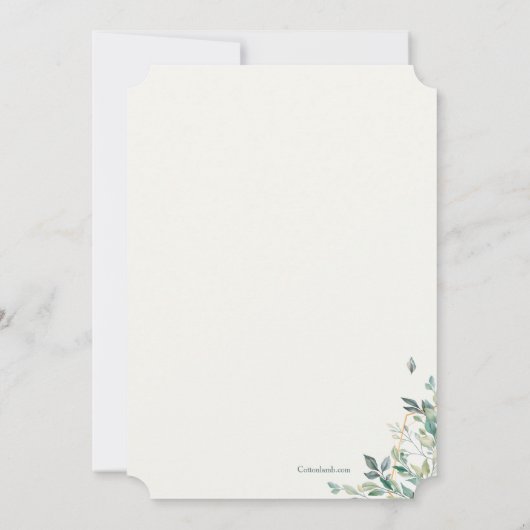 グローリ輝くー写真宗教招待状 招待状 (裏面)