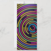 グローローラスケートで滑るチケットパス誕生日 招待状 (裏面)