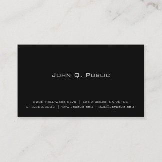 グローン – シンプルPlain Black Business Card 名刺